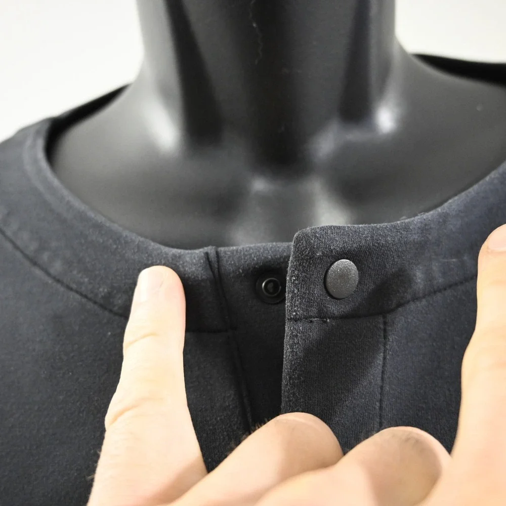 Lululemon Sweatshirt Black Snap Neck Long Sleeve Pullover Mens Size Large - Picture 5 of 9